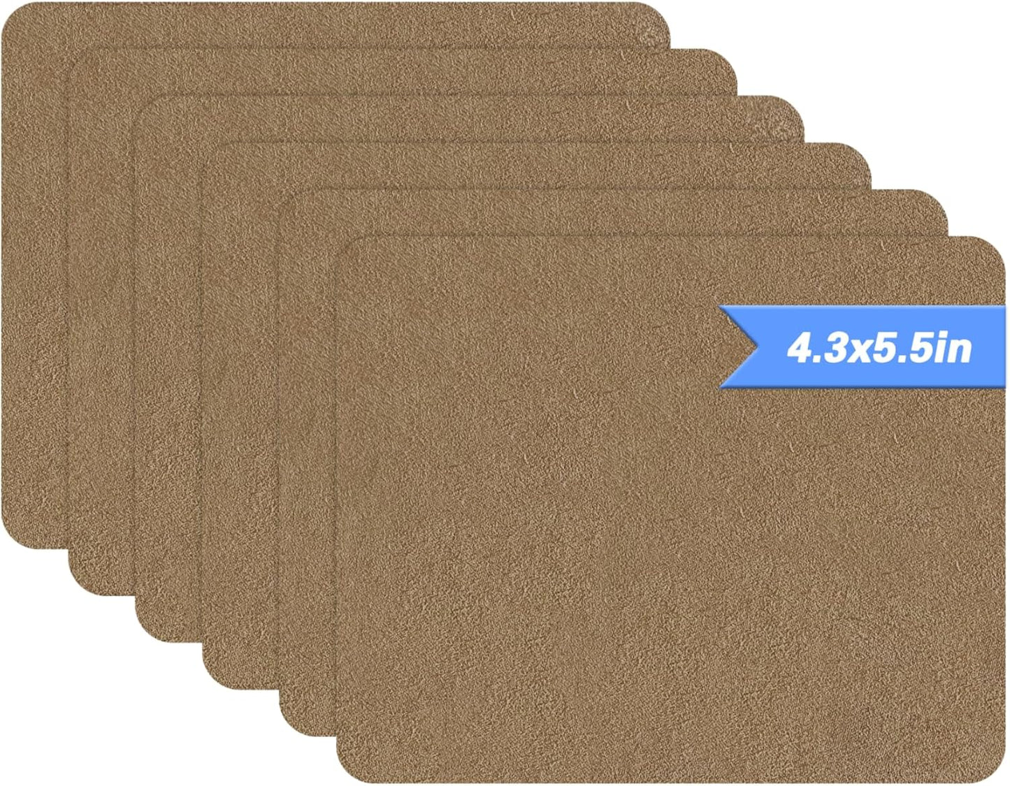 Azobur Repair Patch, 6 Piece Microfiber Patches, Self Adhesive Fabric Sofa Patch Repair Fabric, Luxurious Look, Quick Fix Sofa.(Khaki)