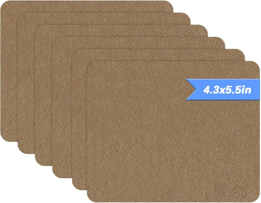 Azobur Repair Patch, 6 Piece Microfiber Patches, Self Adhesive Fabric Sofa Patch Repair Fabric, Luxurious Look, Quick Fix Sofa.(Khaki)