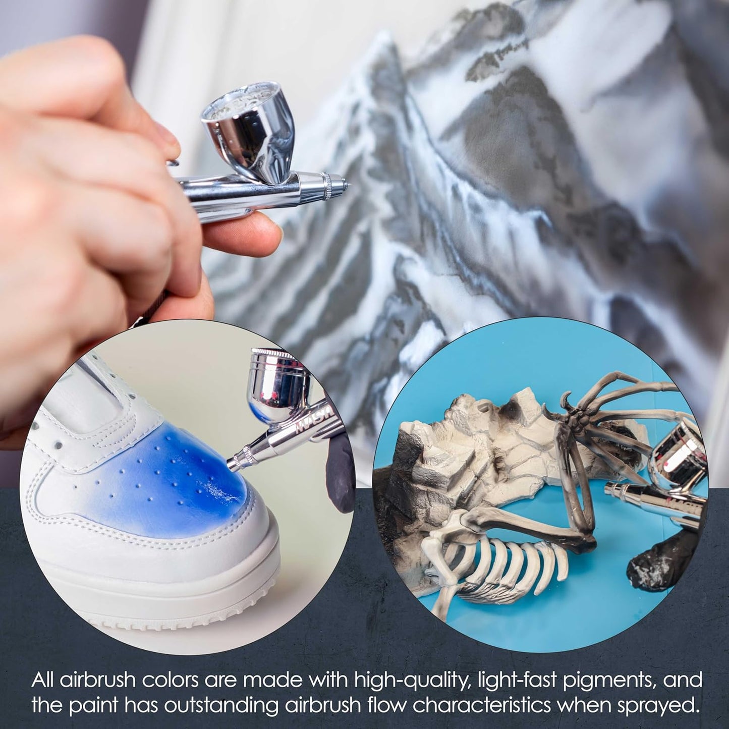 U.S. Art Supply Opaque Golden Ochre Acrylic Special Effects Airbrush Paint - 8oz Ready to Spray Air Brush Paint for Nails, Models, Fabric - Water-Based Air Brush Painting