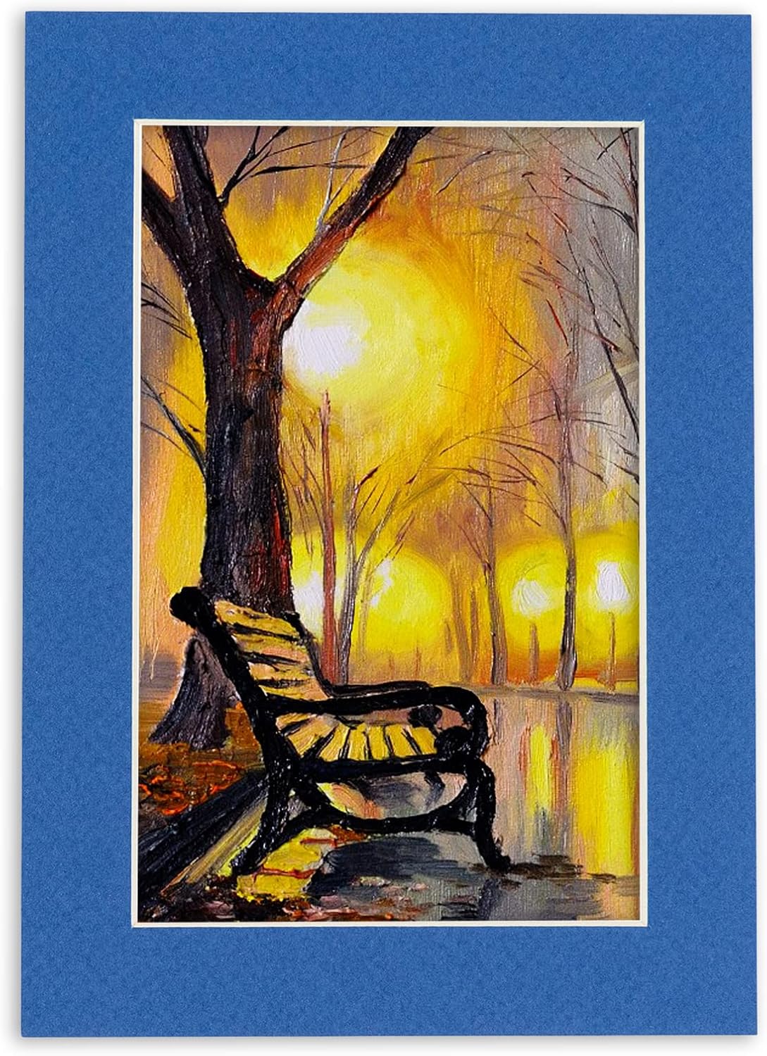 8.5x11 Mat Bevel Cut for 7x9 Photos - Acid Free Royal Blue Precut Matboard - For Pictures, Photos, Framing - 4-ply Thickness