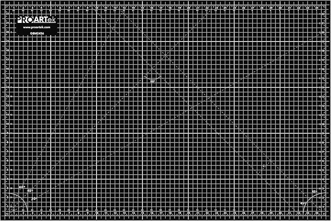 PK00008 Model GBM2436 Series 24" x 36" Professional Cutting Mat; Double-Sided Green/Black; Self-Healing; For Graphic Arts, Hobbies, Sewing, Scrapbooking, and other Cutting Projects