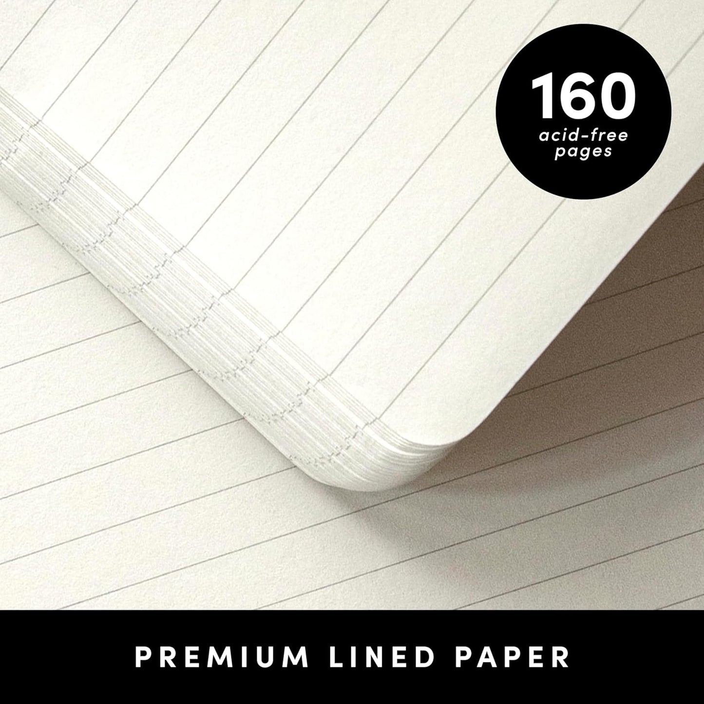 PAPERAGE Lined Spiral Journal Notebook, (Black), 160 Pages, Hardcover Journal for Women & Men, Medium 5.5 in x 8 in - 100 GSM, Thick Paper, Spiral Notebook for Work, School & Journaling
