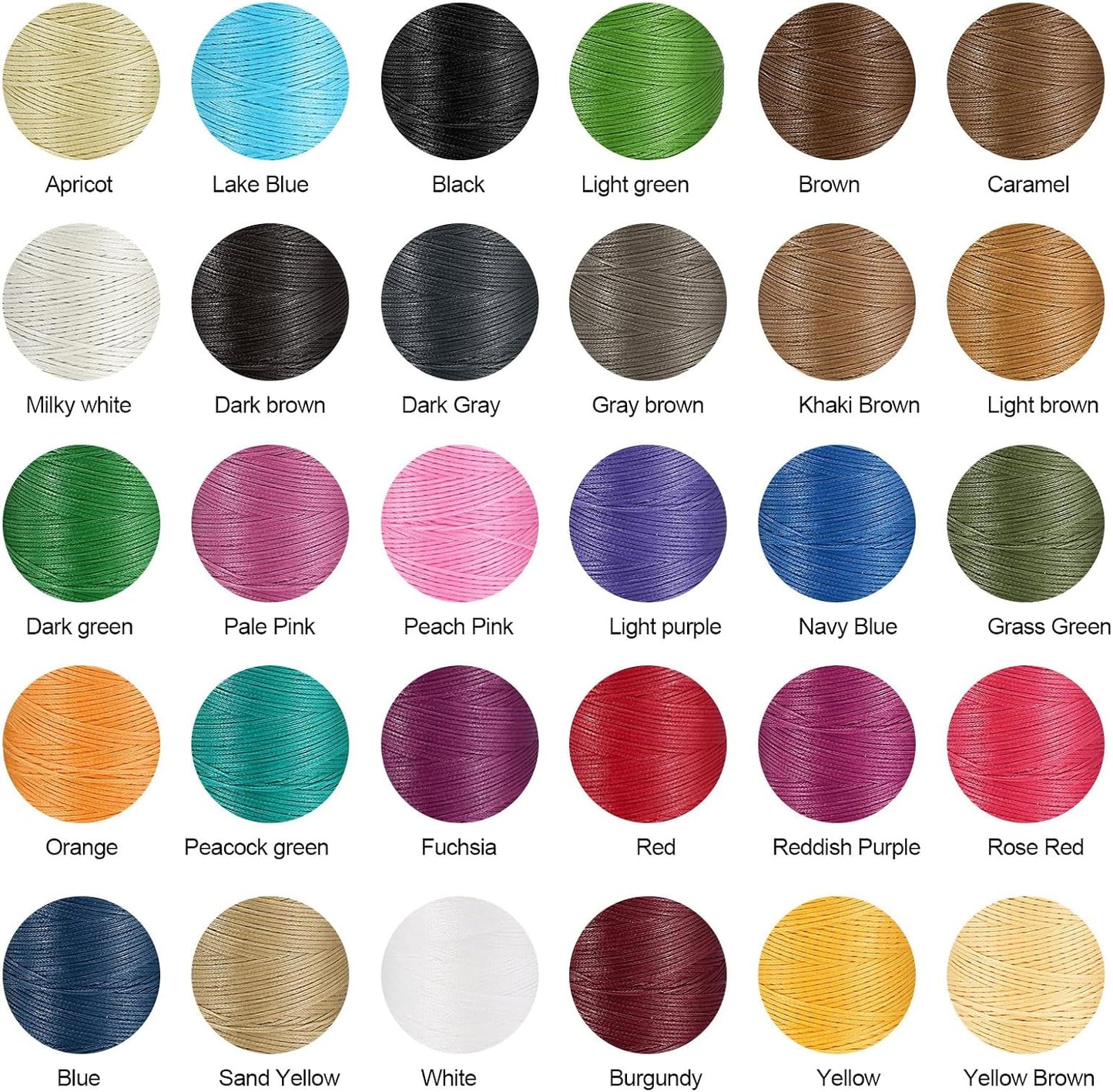 uxcell Flat Leather Sewing Waxed Thread, 140m / 153 Yards Polyester Wax String, 300D Wax Stitching Cord for Leather Crafts, Bookbinding, Bracelets Braided, Fuchsia