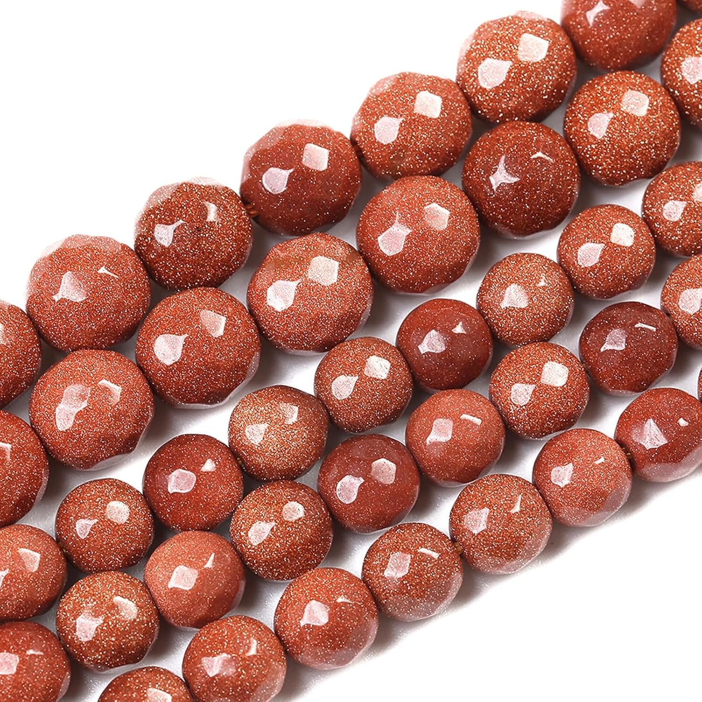 32pcs 12mm Natural Gold Sandstone Beads Faceted Stone Energy Healing Beads for Jewelry MakingDIY Bracelet Necklace Accessories 15" (12mm, Faceted Gold Sandstone)