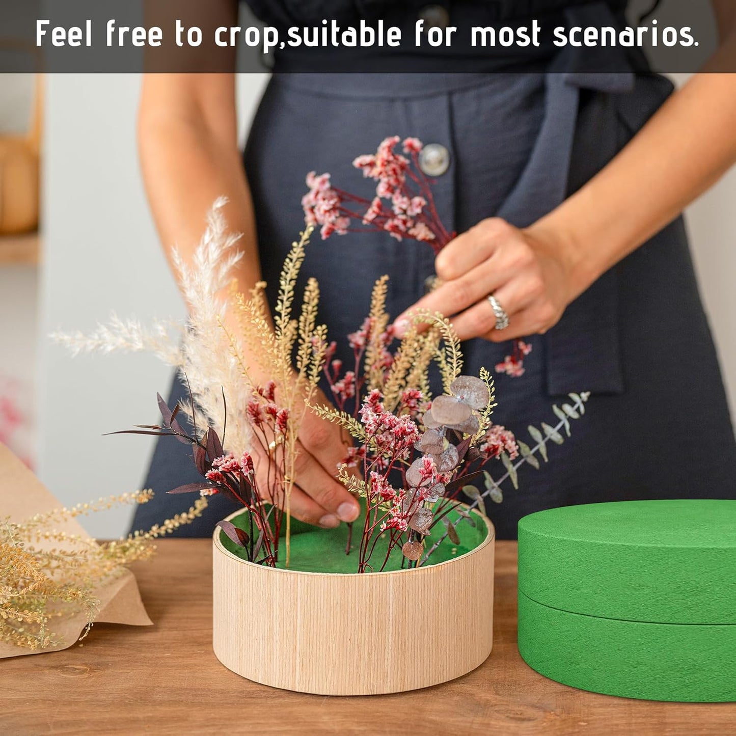 Max Shape Round Floral Foam Blocks,Large Dry Floral Foam for Artificial Flowers,Craft Project,Wedding Aisle Flowers,Arty Decoration 6 Pack (9.84'')