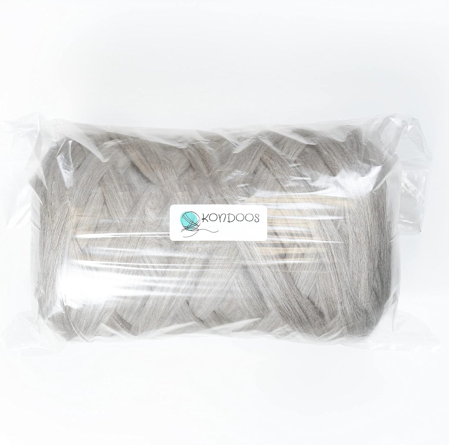 Chunky arm Yarn 8 lb XXL Natural Color un-Dyed Wool roving arm Knit Projects Spinning Felting Blankets and Tapestry (Gray 8 lb)