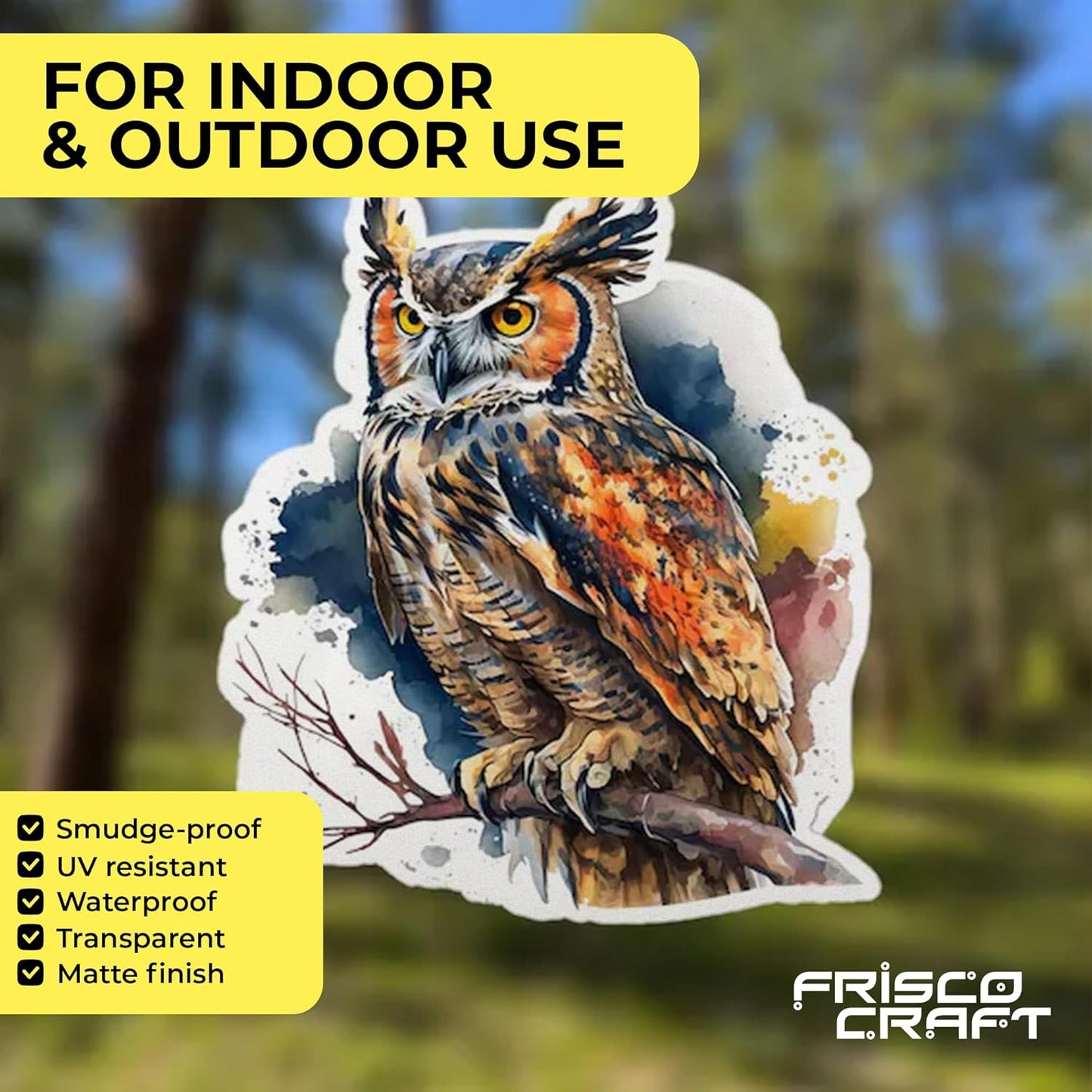 Frisco Craft Matte Clear Self Adhesive Laminating Roll - Self Laminating Sheets for Decals, Sticker, Photos & More - No Heat Sealing, Matte, Clear Sheets (12" x 30 ft)