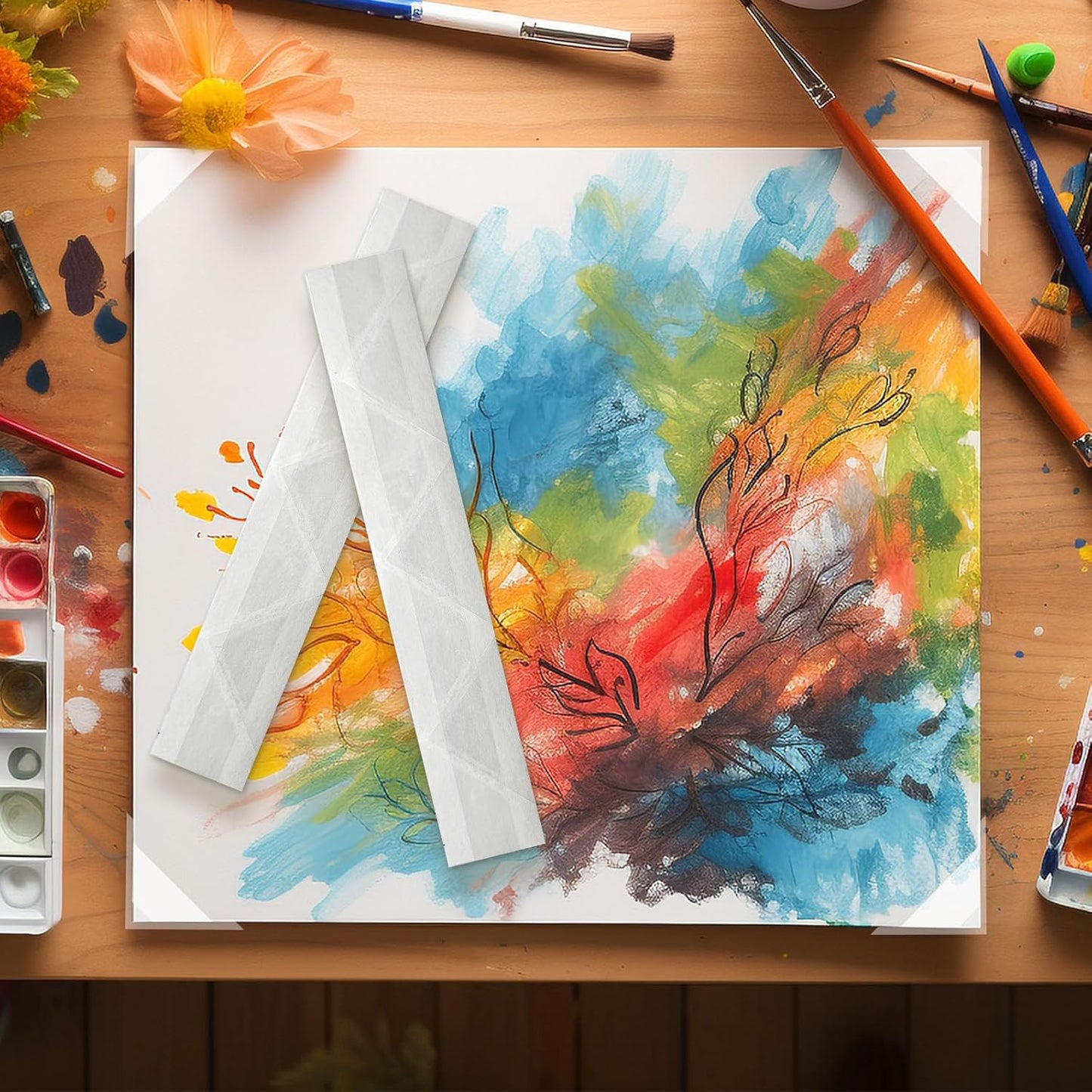 Lineco Archival Acid-Free Polypropylene Framers Corners, 1.375 Inches Mounting Corner for Photos, Pictures, Scrapbook, and Arts, Pressure Sensitive Adhesive, Pack of 240.