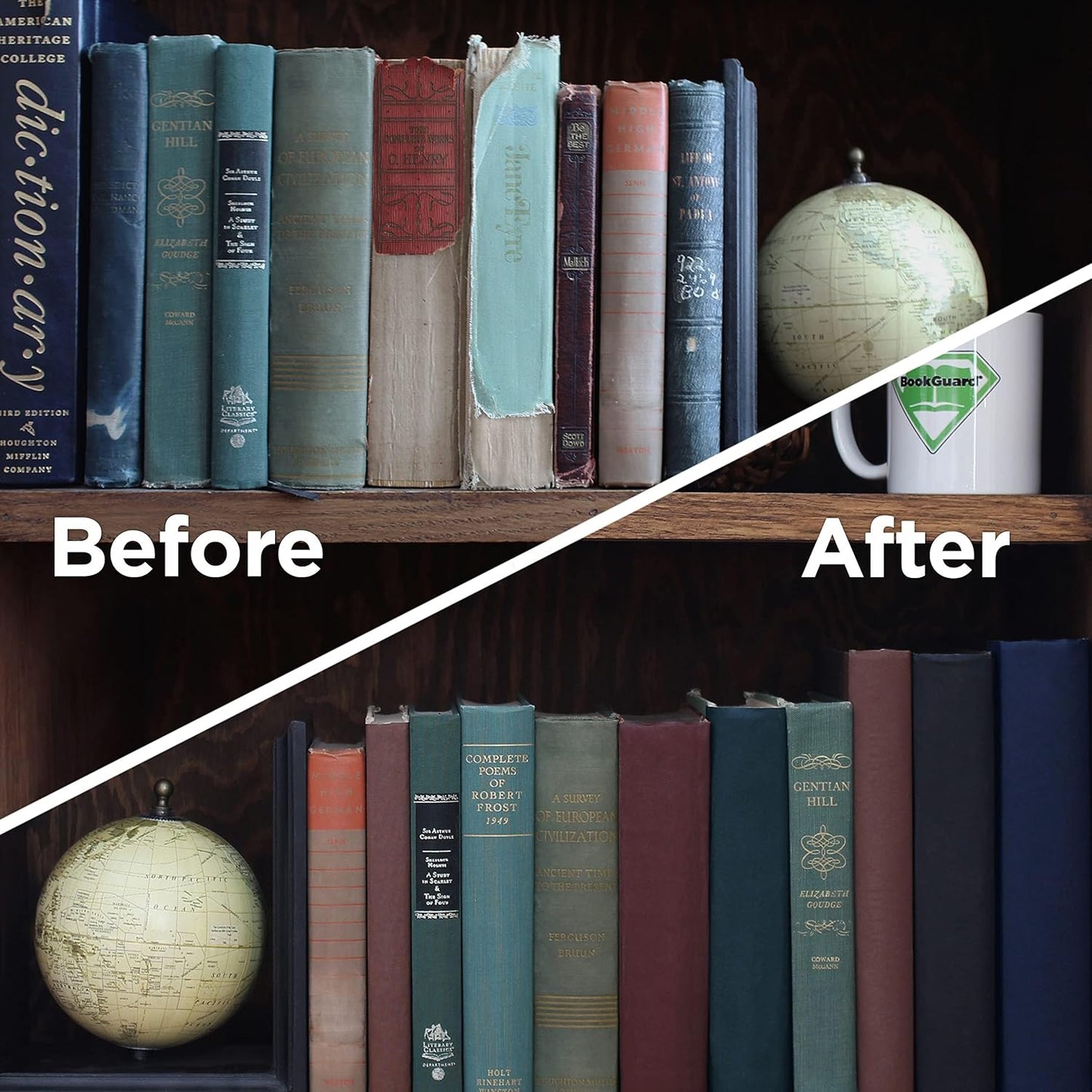 BookGuard 1-1/2 Inch Vinyl-Coated Cotton Cloth Bookbinding Repair Tape, 15 Yard Roll, White