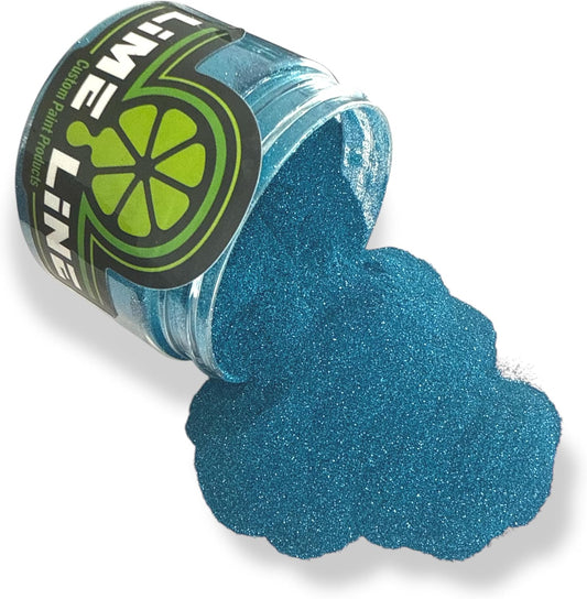 LiME LiNE Sprayable Metal Flake Paint Additive: Solvent Resistant Glitter for Automotive Custom Painting (Sky Blue)