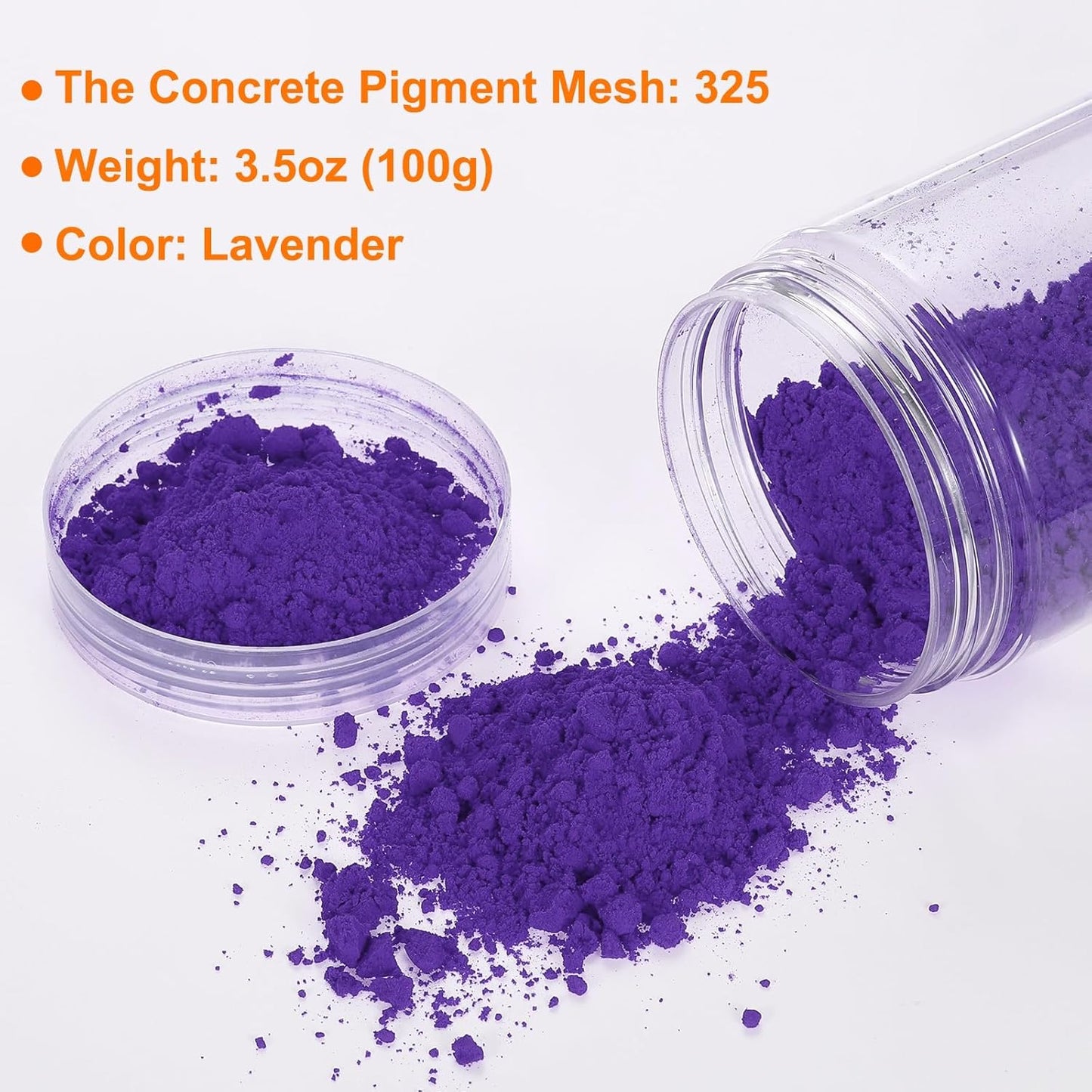 HARFINGTON Iron Oxide Powder Concrete Pigment 325 Mesh 3.5oz (100g) Iron Oxide Grout Pigment for Pastel Tile Paint Concrete Cement, Lavender