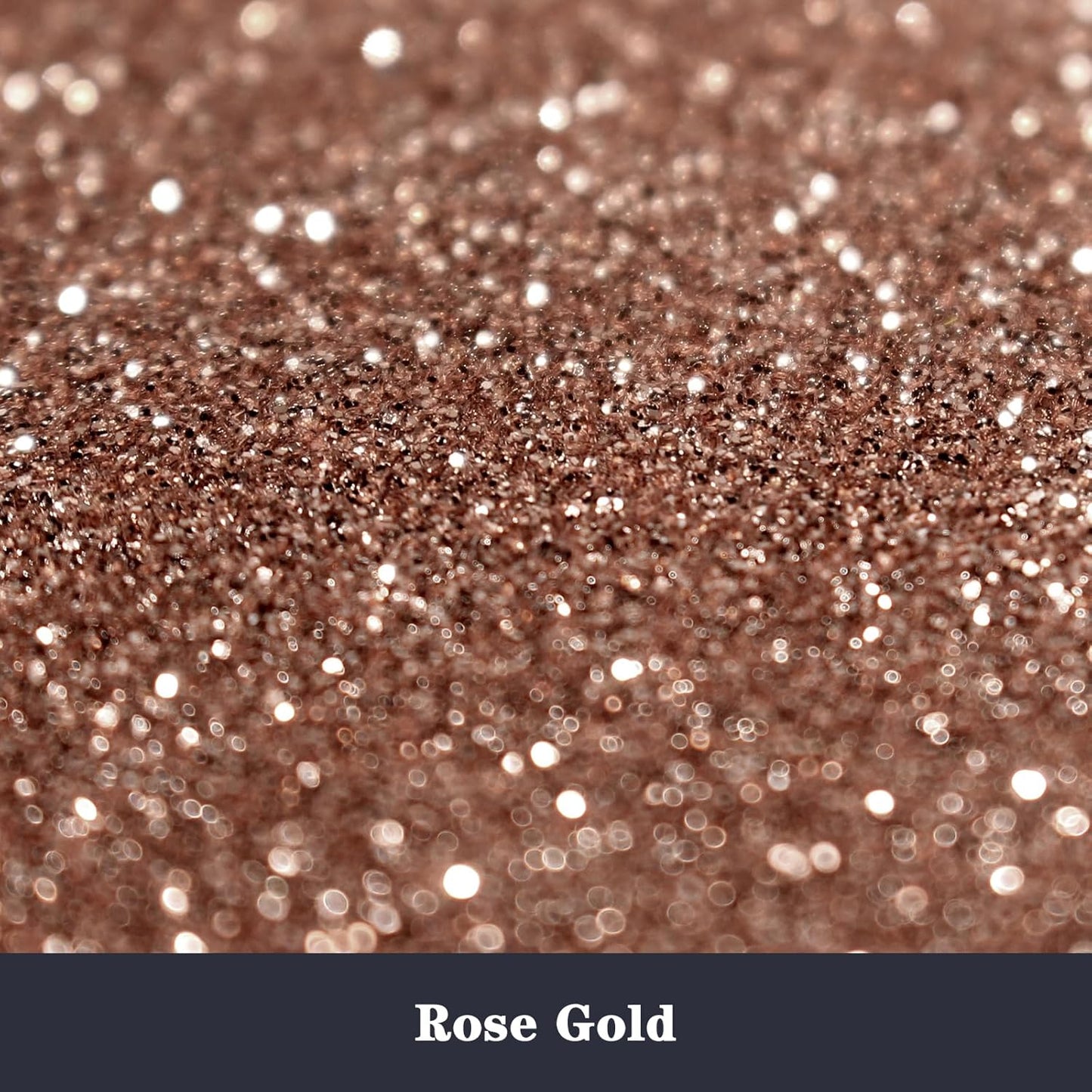 High Capacity 260g Shaker Bottle Package Metalic Glitter, Rose Gold Fine Glitter for Tumbler, Jewelry Making, Epoxy Resin DIY Craft, Face Body Nail Art