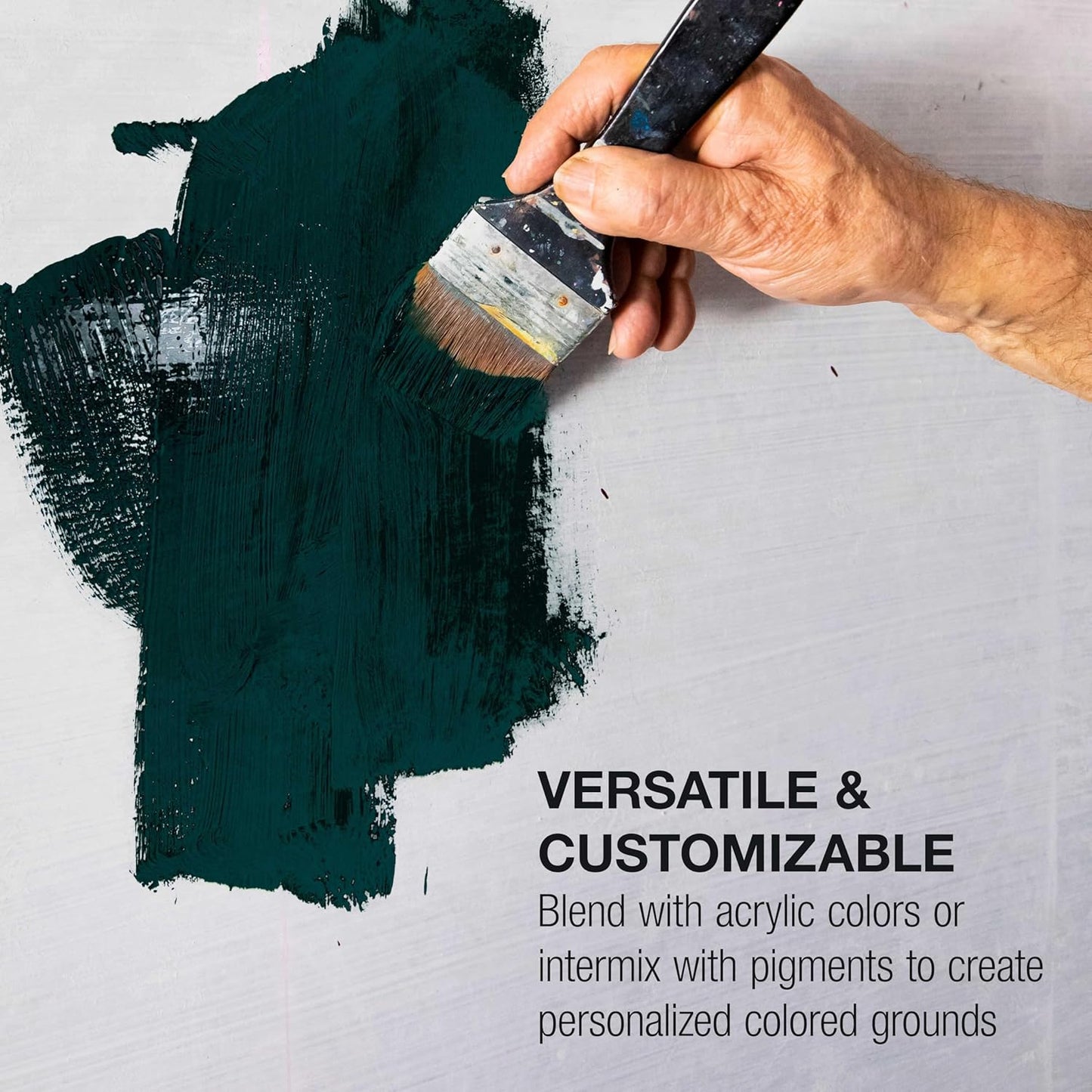 U.S. Art Supply Black Gesso Primer - 16.9oz (500ml) for Oil & Acrylic Paint - Superior Coverage, Canvas Prep, Mixable White Gesso Paint Artists