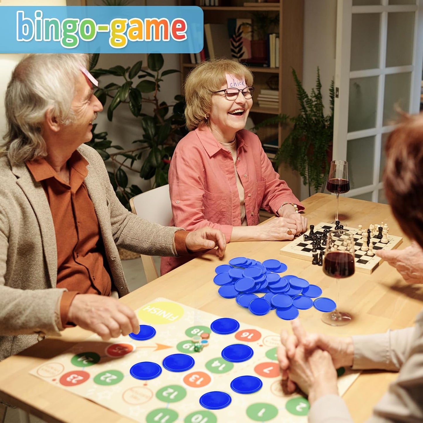 Coopay 1 1/2 Inches Plastic Poker Chips Learning Counters Disks Bingo Chip Counting Discs Markers for Math Practice and Poker Card Game Tokens, Teaching Rewards, 200 Pieces (Blue)