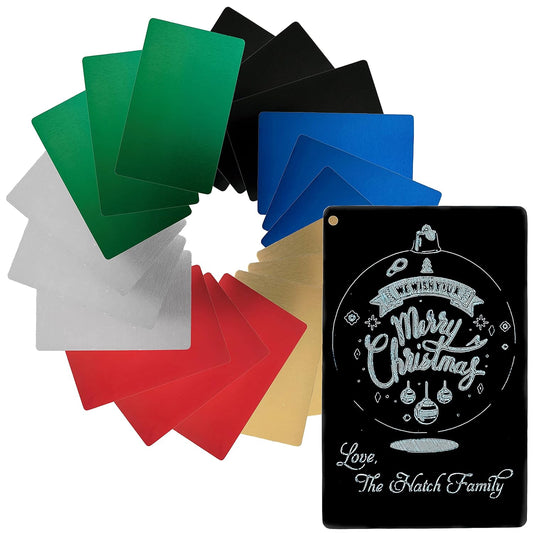 Metal Engraving Blanks for Etching w/Silhouette Cameo 4 Pro Plus, Brother Scan and Cut, Maker, Explore Air 2 or Laser Engraving Blanks - Anodized Aluminum Sheet Metal & Plates for Crafting- 18 Pack