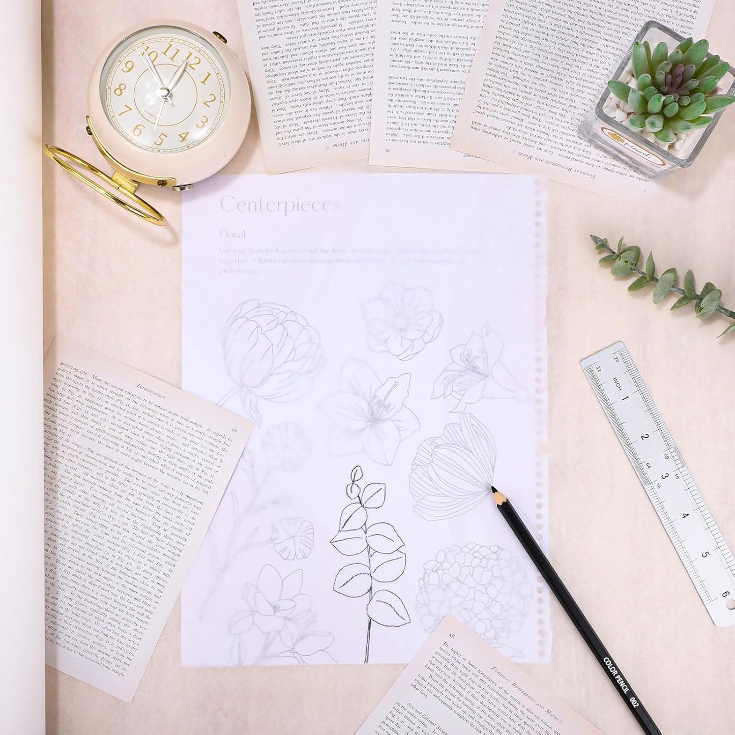 Tracing Paper Roll 24in x 50yd, White Trace Paper Pattern Paper Translucent Tracing Paper for Sewing, Drawing, Sketching, Gift Wrapping