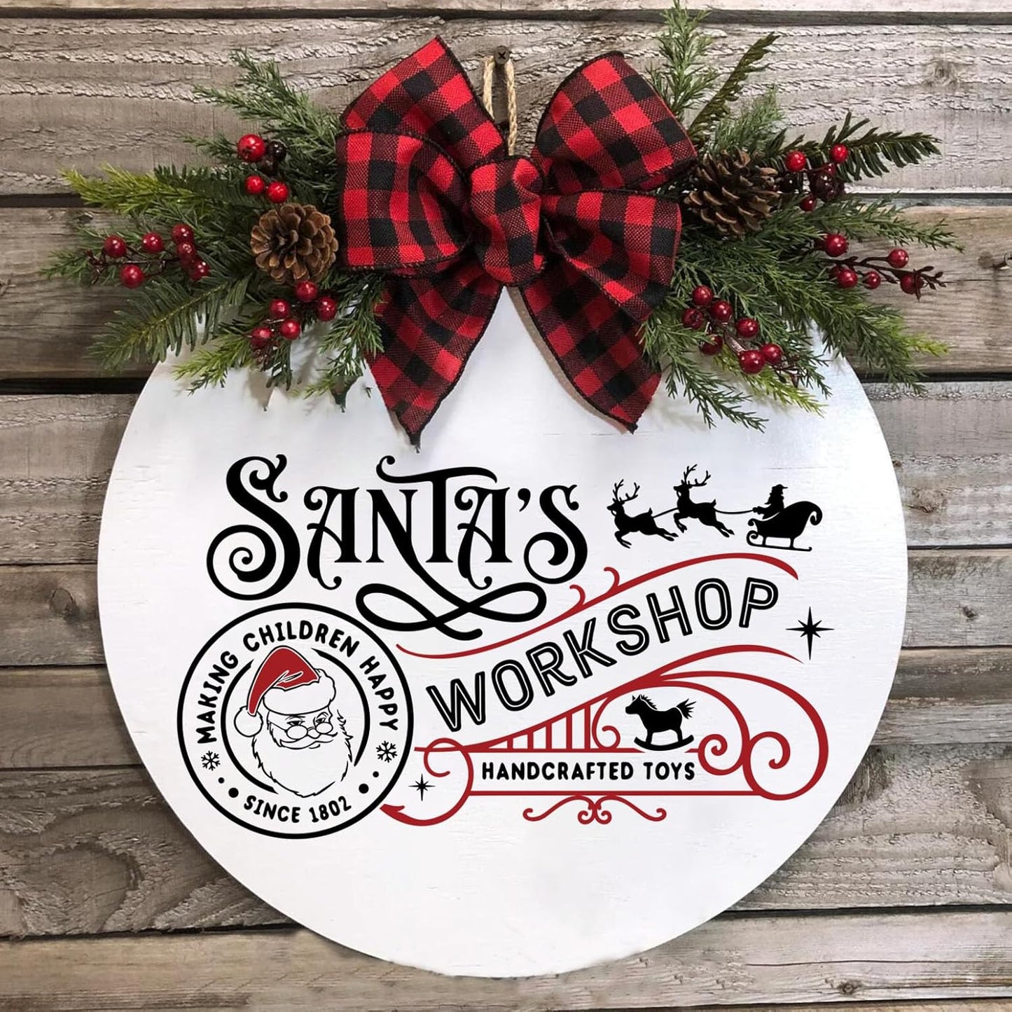 Christmas Stencils for Crafts Reusable A4 Christmas Stencil Holiday Stencils for Painting on Wood Fabrics Porch Hanger Decor