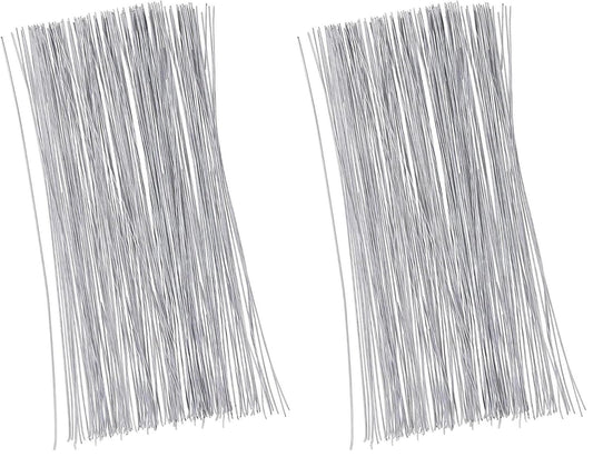 Juvale 300 Pieces White Floral Wire Stems - 22 Gauge, 16 in Length - Flower Wire for Crafts (Pack of 2)