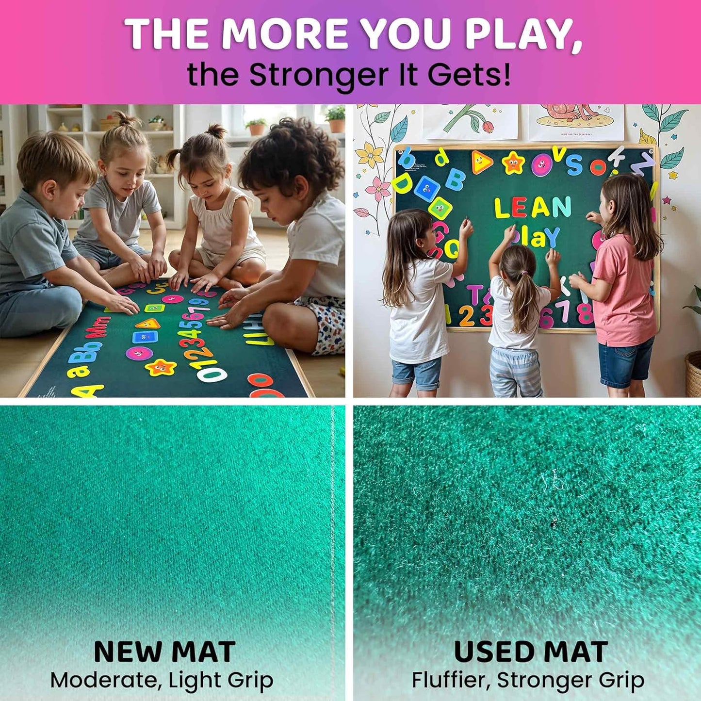 QUOKKA ABC Felt Board for Kids 3-5 Years Old - Social Emotional Preschool Learning Activities for Ages 3-4 - Educational Flannel Toy Speech Therapy Gift