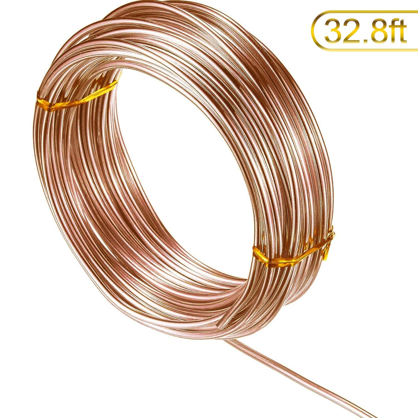 TecUnite Aluminum Craft Wire for Sculpting Armature Bendable Craft Wire for DIY Jewelry Making(Copper, 10 M X 1 mm, 1 Roll)
