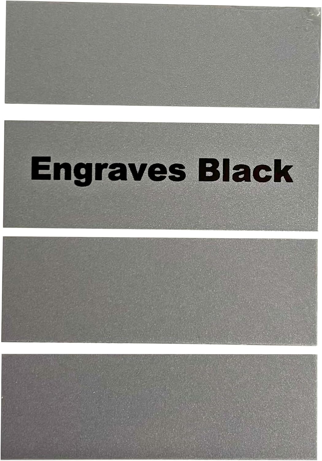 Blank Metal Plates for Laser Engraving - 4 Pack | Aluminum Sheets 0.020" Thick | CO2, Diode, Fiber Laser Compatible | Multiple Sizes & Colors (Silver (engraves black), 1.5x4 inch)