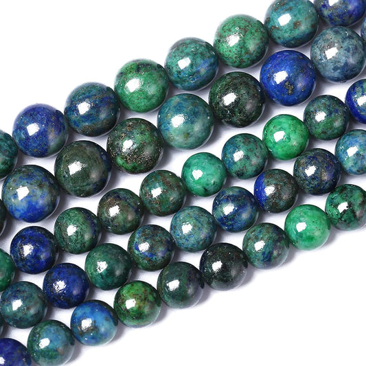 6mm 60pcs Natural Gemstone Beads Lapis Lazuli Chrysocolla Phoenix Stone Round Loose Beads for Jewelry Making DIY Bracelet Necklace