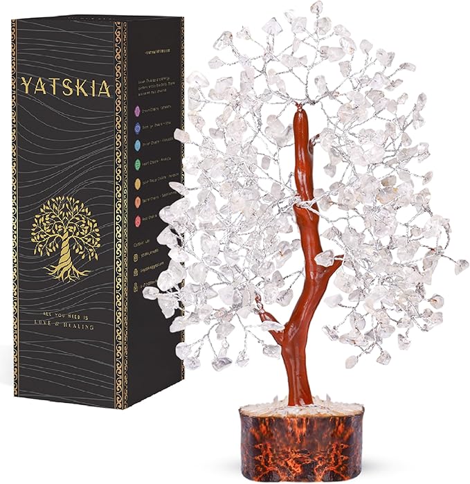 Clear Quartz Crystal Tree of Life, Fung Shui Decor, Crystal Money Tree, Crystal Tree for Positive Energy, Home Decor, Spritual Gifts