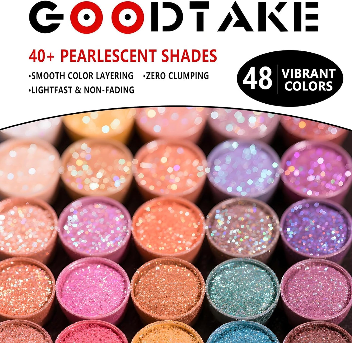 GOODTAKE Pearl White Mica Powder, Mica Pigment Powder for Soap Making, Candle Making, Epoxy Resin, Slime, Nail Polish, Eye Shadow - Natural Mica Powder for Resin (Pearl White, 2 oz)