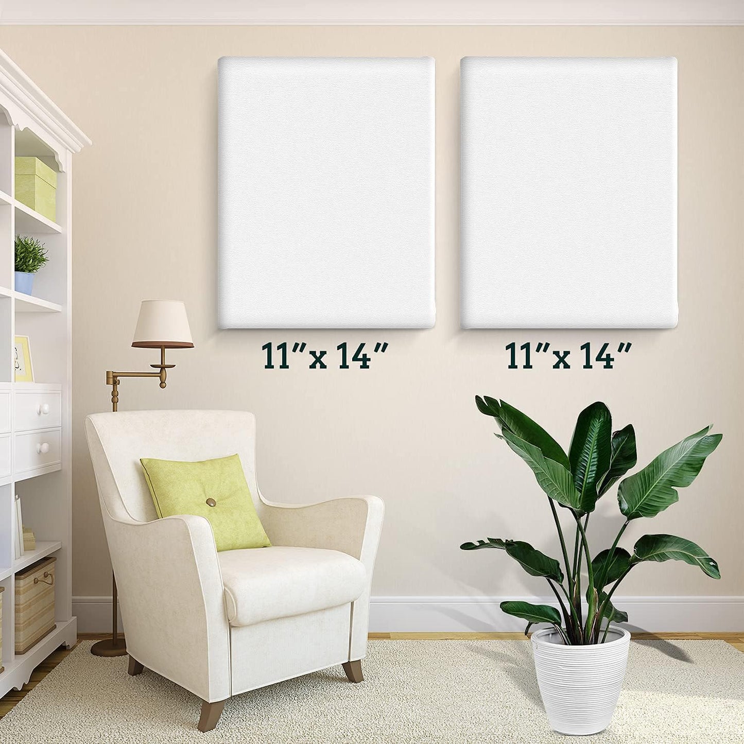 12 Pack Canvases for Painting with 11x14, Painting Canvas for Oil & Acrylic Paint.