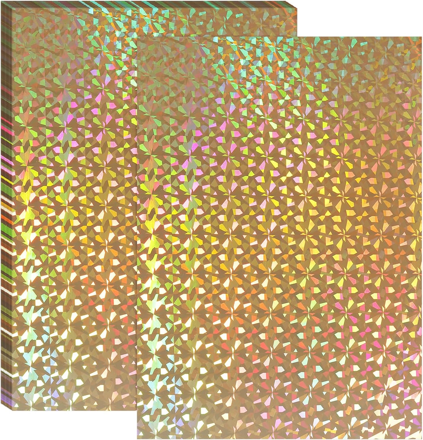 PATIKIL 11.7x8.3" Hot Stamping Foil Paper Sheet, 20 Sheets A4 Heat Transfer Hot Stamping Paper Foil for Leather DIY Logo Decor Craft Gift Package Scrapbook Card, Gold Gemstone