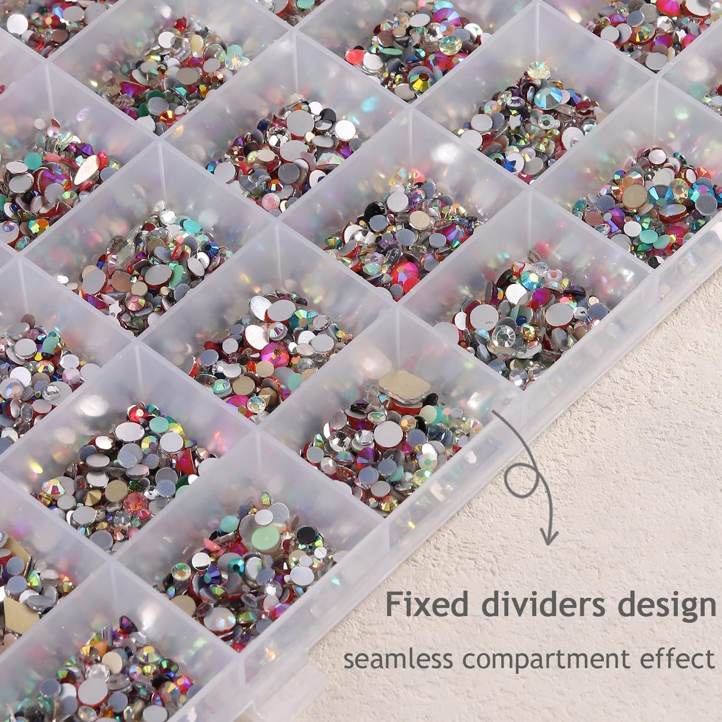 42 Grids Clear Large Plastic Organizer Box With Dividers, Bead Organizers And Storage Compartment Container For Nail Accessories/Jewelry/Craft/Screw/Small Parts/Diamond Painting Art Tools