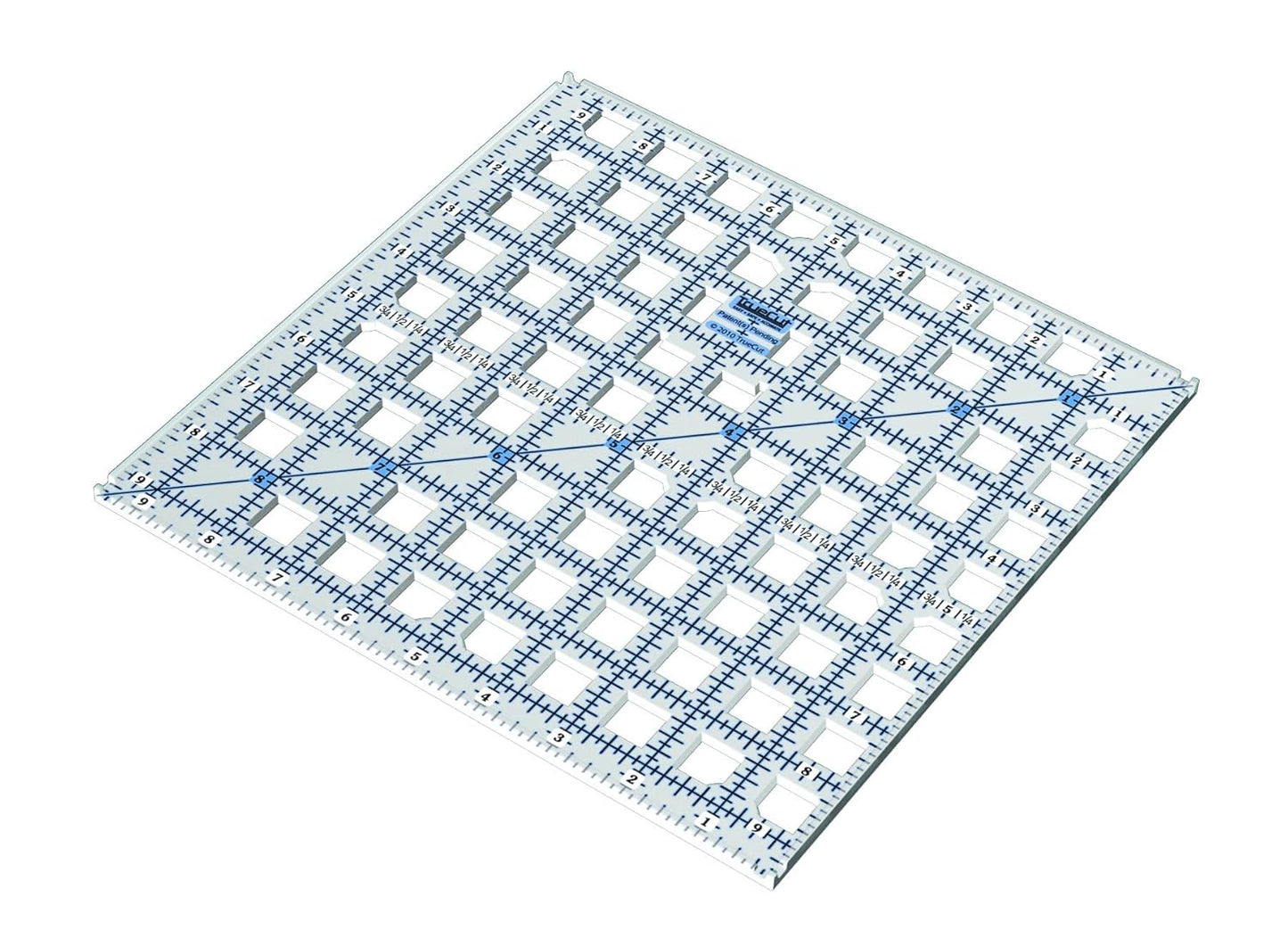Square Quilting Ruler Set | 3 Square Quilting Rulers | 12.5x12.5, 9.5x9.5, 6.5x6.5 TrueCut Quilting Rulers and Notions
