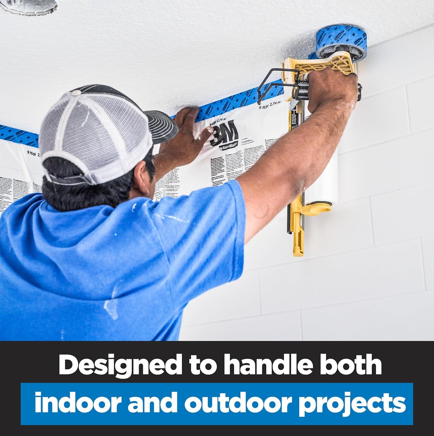 ScotchBlue PROSharp Painter's Tape 1 Inch Wide (0.94 in x 60 yd) 3 Rolls Blue Tape Protects Surfaces and Removes Easily, Edge-Lock Tape for Indoor and Outdoor Use (2093+-24AC3)