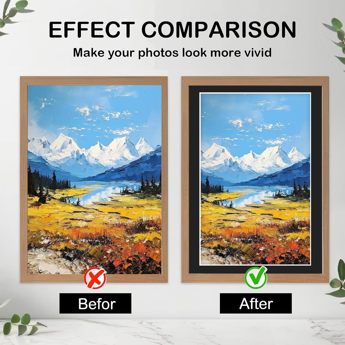 Prudiut 15 Pack 4x6 Black Picture Mats, Frame Mattes for 3x5 Pictures Display Photo Frame Mat Core Bevel Cut Mat Board Show Kit for Photos, Prints, Artworks