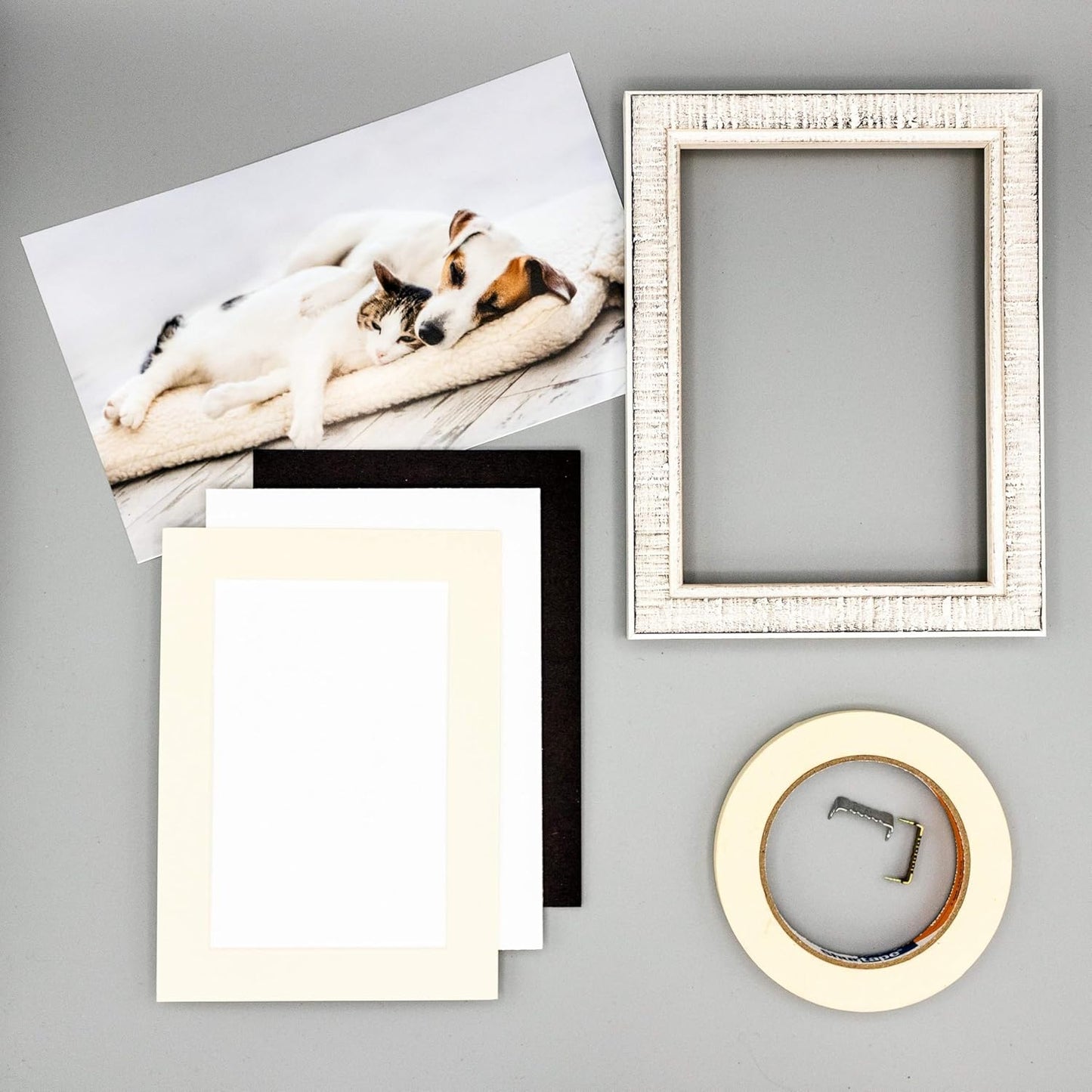 11x14 Mat Bevel Cut for 8.5x11 Photos - Acid Free Cream Precut Matboard With Backing Board and Crystal Clear, Self Seal Mat Bag - For Pictures, Framing - 4-ply Thickness