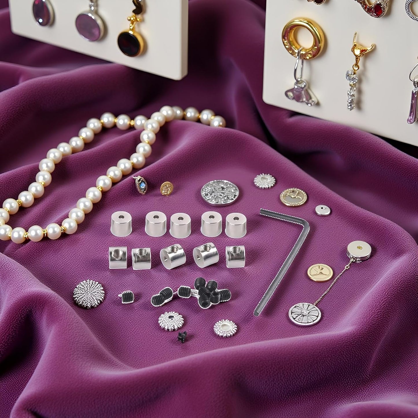 20 Pcs Pin Keepers Pin Locks Enamel Pin Locking Backings Replacement Locking Pin Backs Clasps with 2 Pcs Wrench for Enamel Lapel Pins Backs Jewelry Findings Jewelry Findings