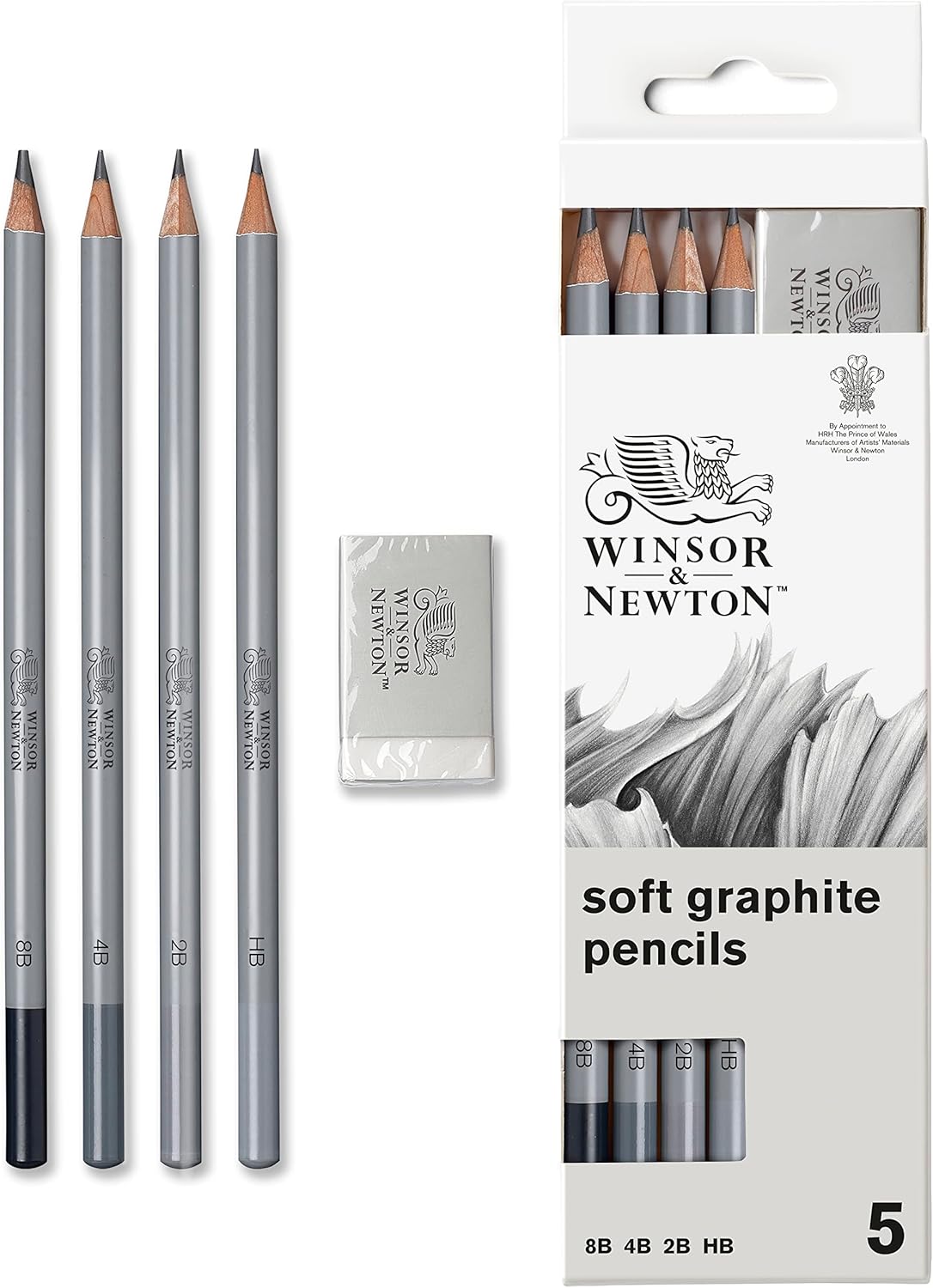 Winsor & Newton Studio Collection Artist Pencils, Graphite Pencils, Set of 5