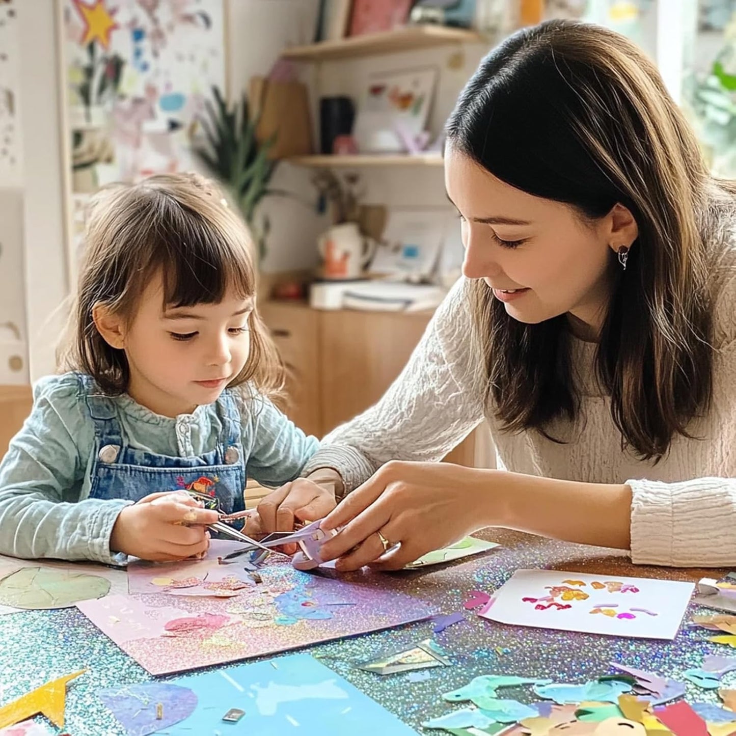 24 Sheets Holographic Cardstock 8.5 x 11in, 250gsm/92lb 6 Mixed Styles Metallic Cardstock Shiny Iridescent Mirror Paper Thick Foil Board for Scrapbook,Card Making,Crafts,Party Decoration (Laser Color)