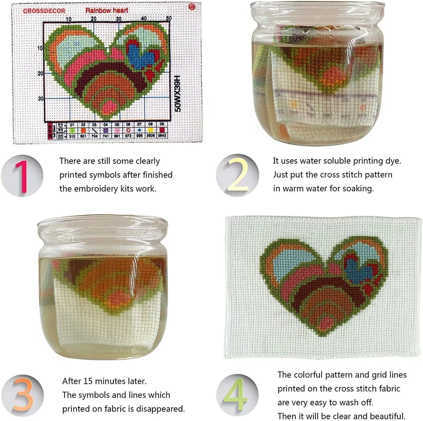 Stamped Cross Stitch Kits Beginners Full Range of Crossstitching Preprinted kits Pattern for Kids or Adults, DIY Needlepoint Embroidery Craft Kits 11CT 3 Strands-10.2×15.7 inch，Walking in the rain
