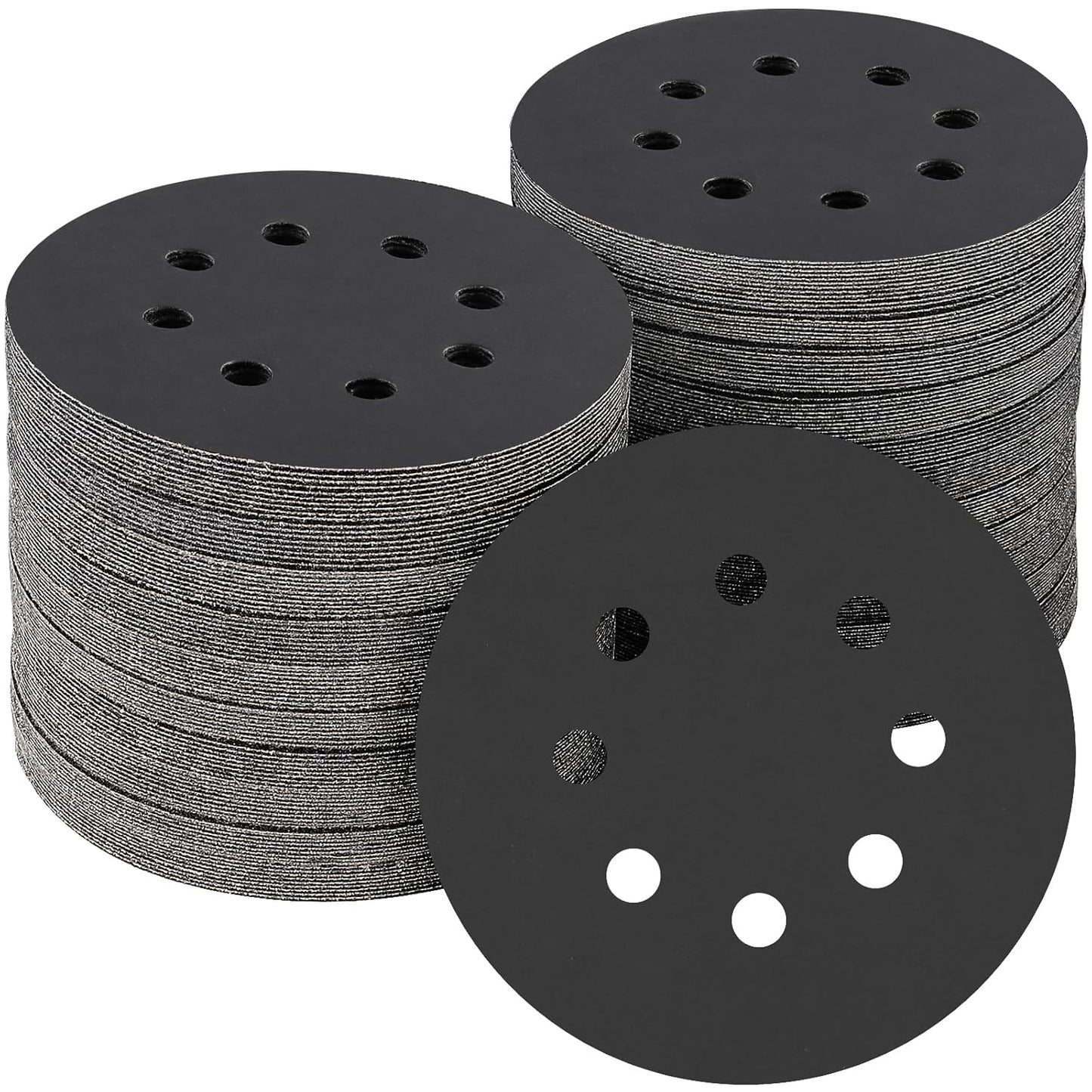 100PCS 5 inch Silicon Carbide Sanding Discs 1000 Grit, Wet Dry Orbital 5 Sander Hook and Loop Sandpaper Disc Ultra Fine Grit, Best for Metal,Automotive Precision Polishing