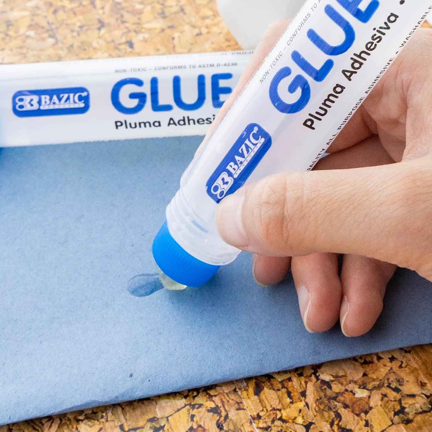 BAZIC Washable Glue Pen 1.7 Oz. (50 mL), Liquid Clear Glues Bond Adhesive for Art Crafts Project at School Home Office (2/Pack), 72-Packs