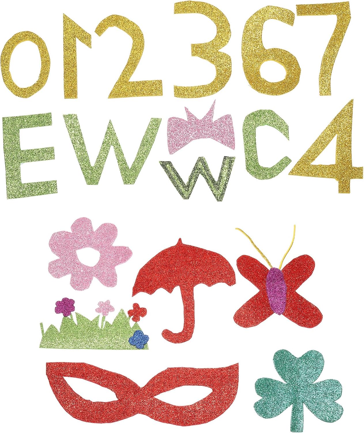 PATIKIL 2mm(1/10") Thick Non Adhesive Glitter Foam Sheet 16x24inch(40x60cm) Dark Red, EVA Shiny Foam Board for Craft, 6 Pcs