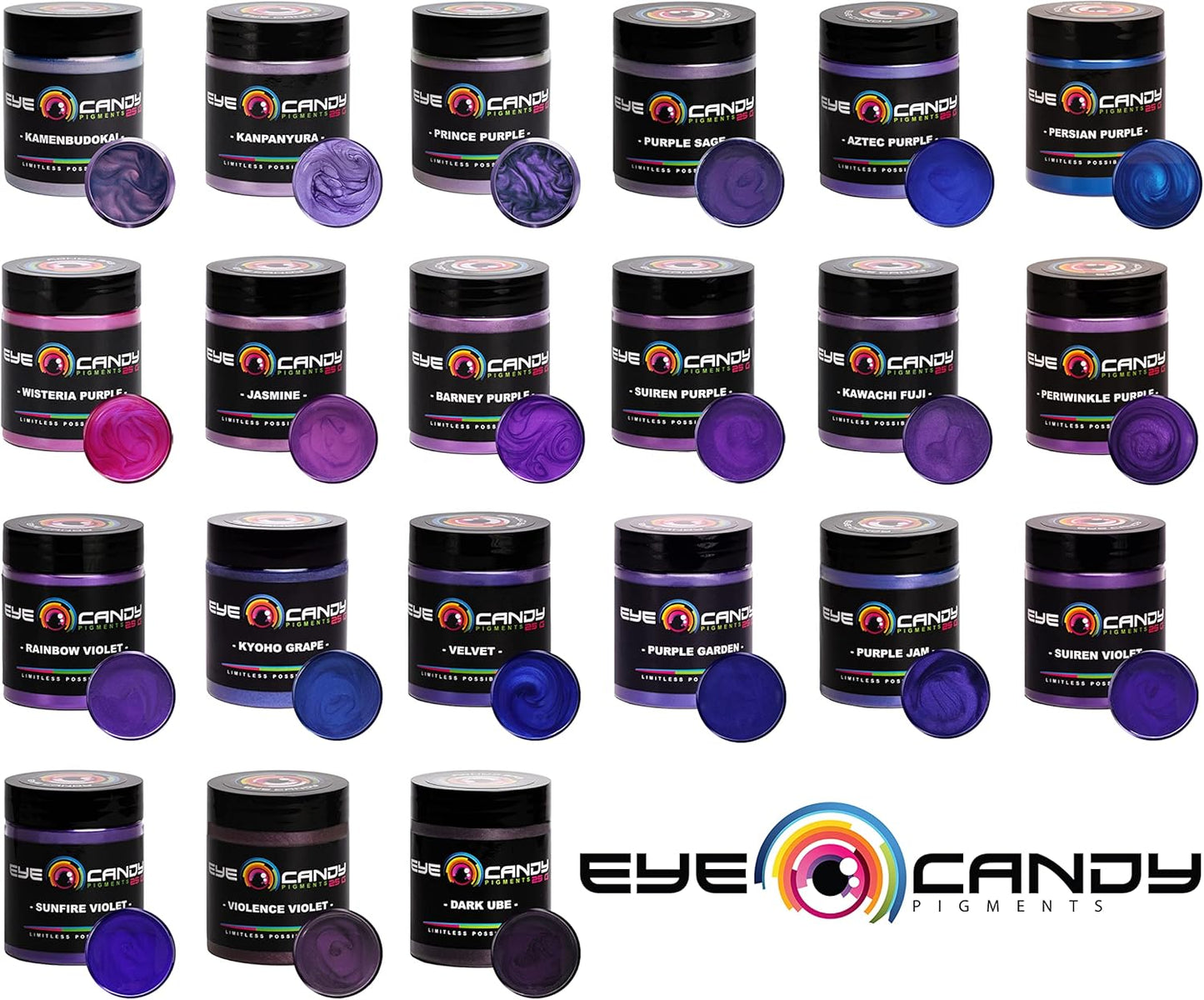 Eye Candy Pigments Premium Purple Mica Powder - Periwinkle Purple (25gr) - for Epoxy, Resin, Soap, Paint, Woodworking, Acrylic Pouring, Bath Bombs, Fishing Lures - DIY Arts and Crafts Additive