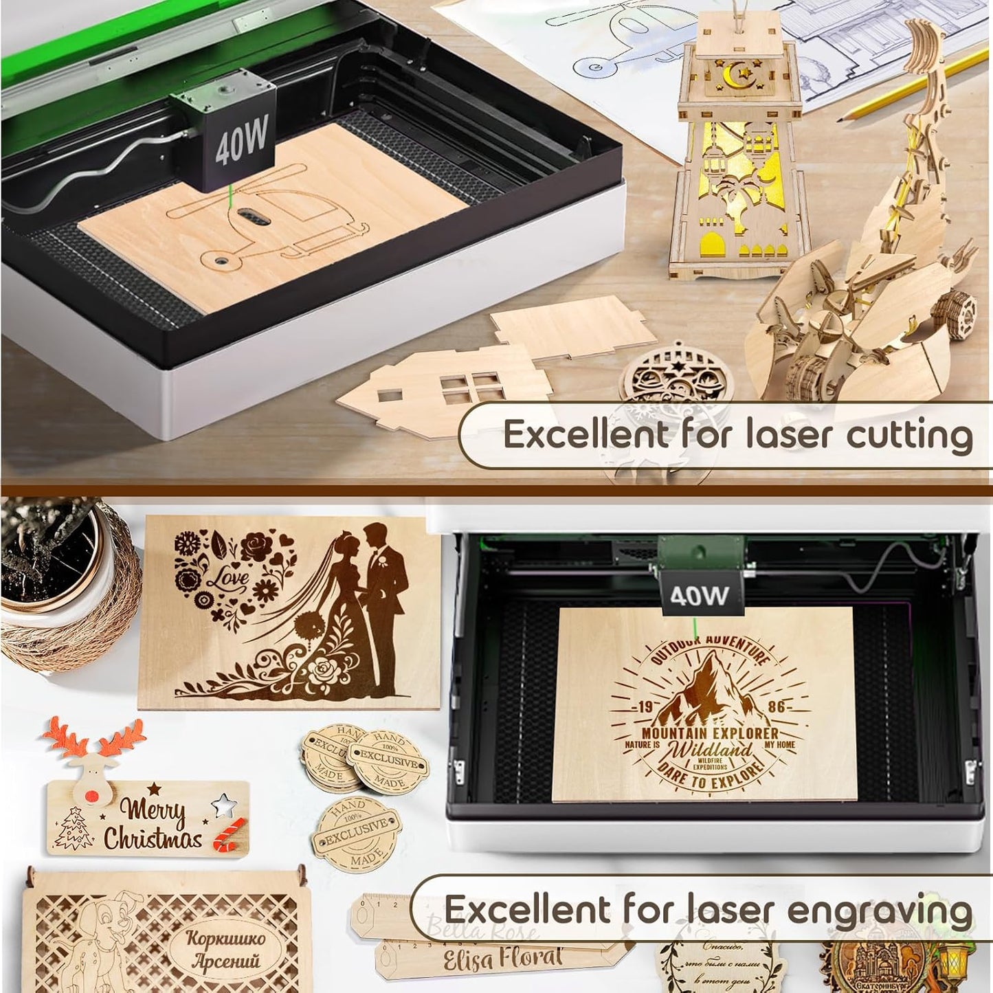 12 Pack 12x18x1/8 Inch Basswood Sheets, MAPRIAL Smooth 3mm Plywood for Laser Cutting, Unfinished Wood Board for Engraving, Wood Burning, Painting, Crafts, Ornaments, Models, Cutter, Engraver, Gifts