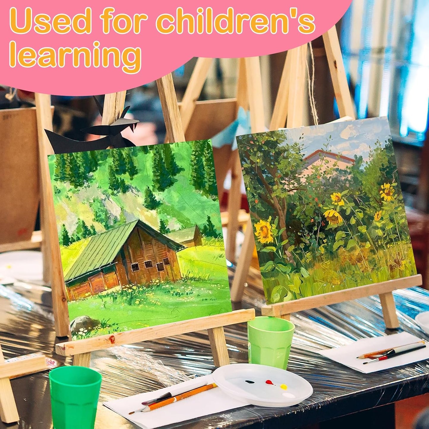 ESRICH 3x3IN Small Canvases for Painting, 32 Pack Mini Canvas Boards Cotton Painting Canvas Primed Acid Free Mini Blank Canvas Panels for Oil Paint,Watercolor,Acrylic Paint,Gouache&Tempera.