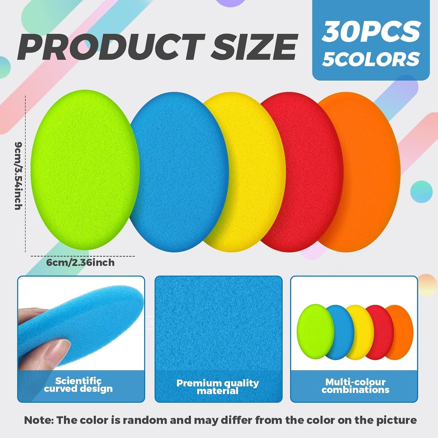 Jexine 30 Pieces Pottery Sponge for Clay Ceramics Pottery Clay Sponge Cleanup and Shaping Mud Tool Supplies for All Ceramic Artists