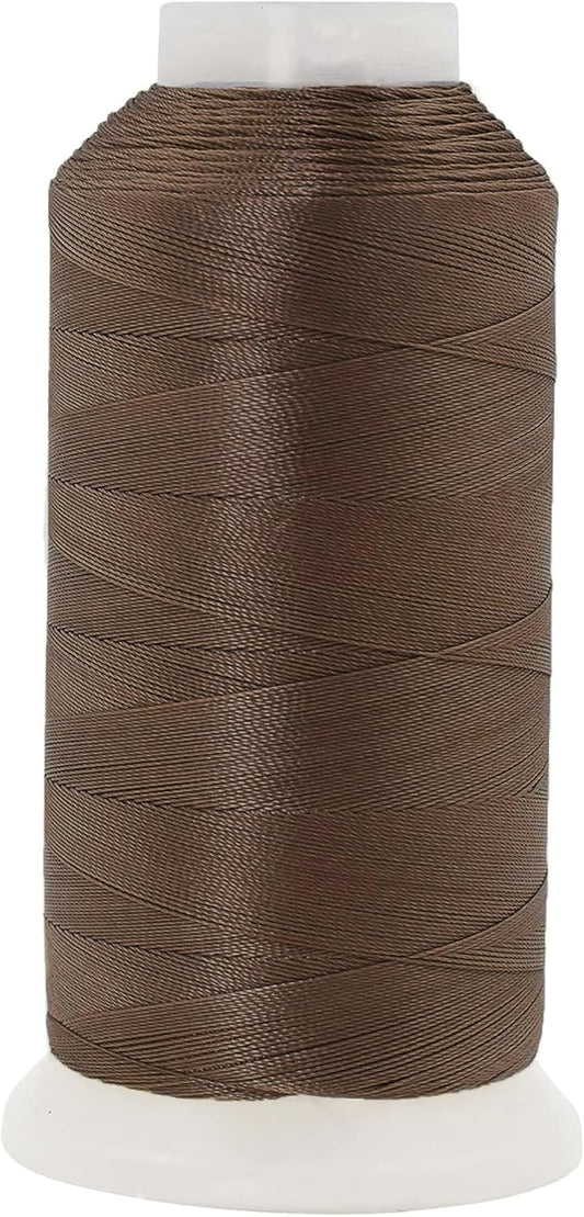 Mandala Crafts Coyote Brown Heavy Duty Thread -1500 Yds Tex 90 Thread for Sewing Drapery Jeans Leather Hair Outdoor Marine Upholstery