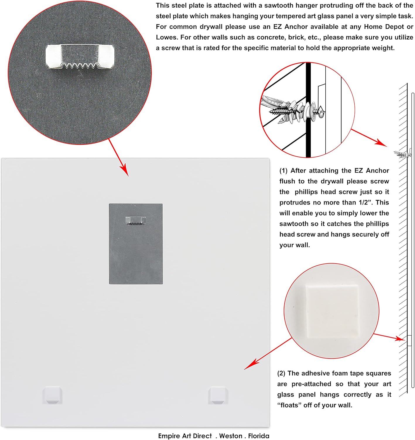 Empire Art Direct Frameless Free Floating Tempered Glass Panel Graphic Wall Art Ready to Hang, 24" x 24", Gentian Buddies, Multi-color Flower