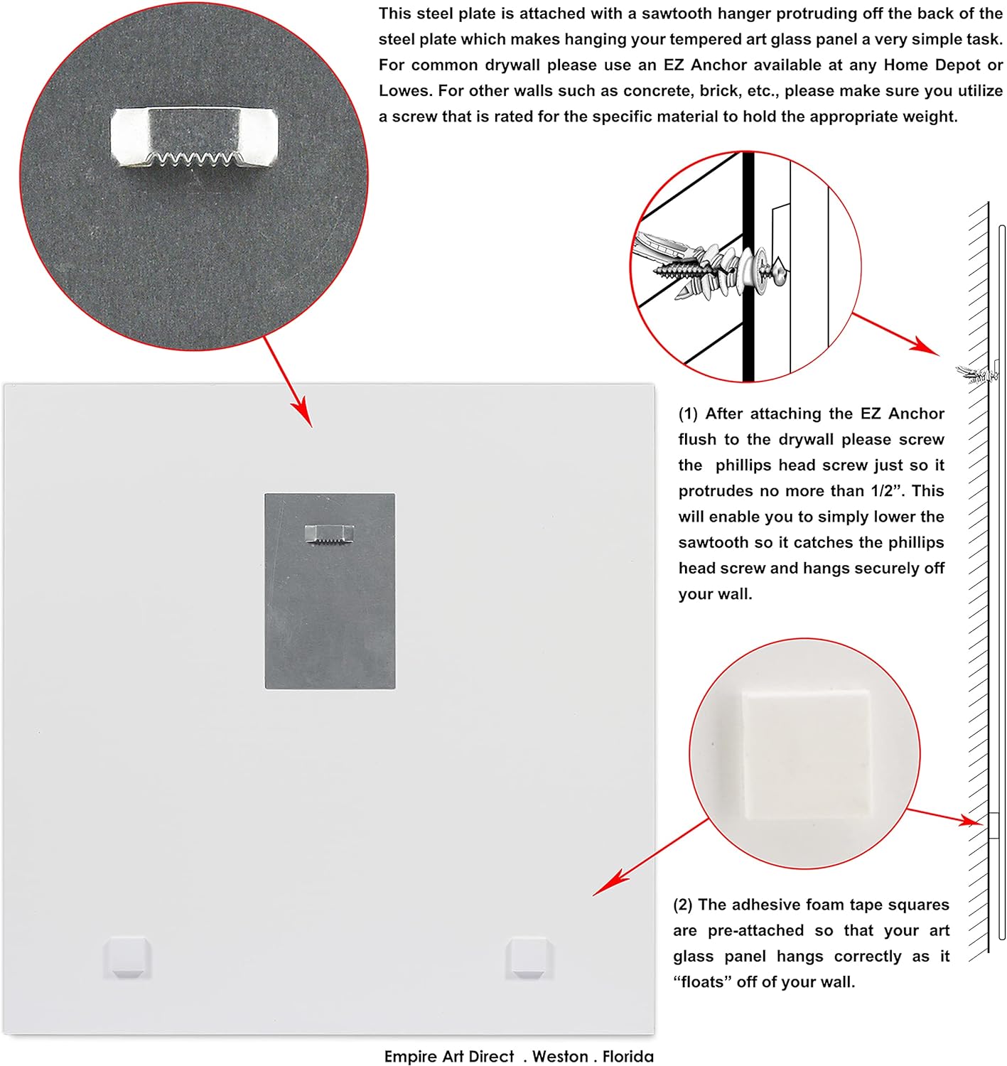 Empire Art Direct Frameless Free Floating Tempered Glass Panel Graphic Wall Art Ready to Hang, 24" x 24", Unfocused Beauty 2