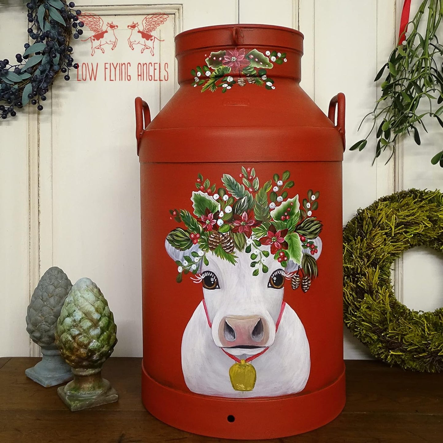 Dixie Belle Paint Company Chalk Finish Furniture Paint - Barn Red (8oz) - Matte Deep Red Chic Chalk Mineral DIY Furniture Paint